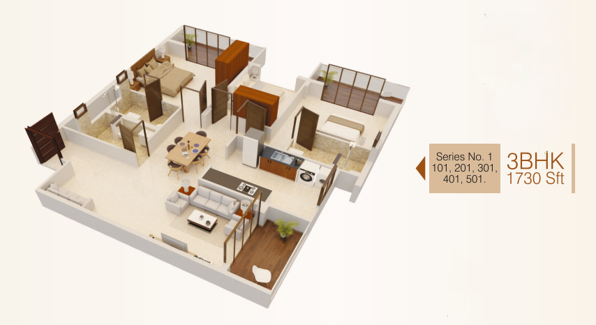 3 & 4 BHK Mangalore Apartment