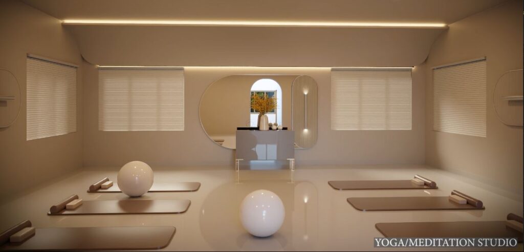 yoga room inside chinmaya apartment