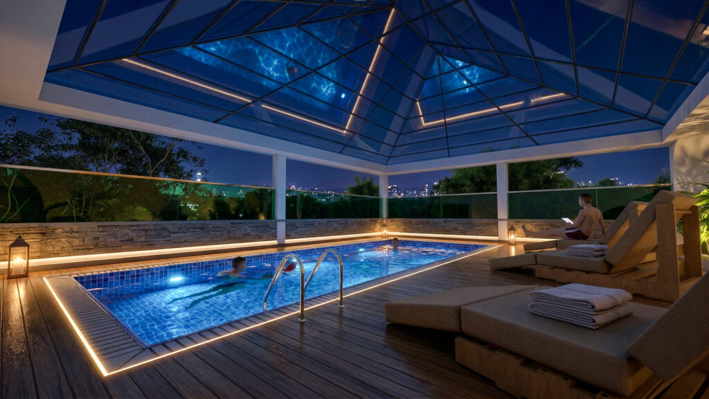 Rooftop swimming pool