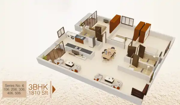 Inside Modern 3 & 4 BHK Luxury Apartment Layouts in Mangaluru
