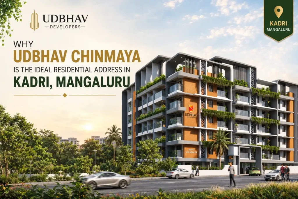 Scenic residential street and luxury apartment enclave in Kadri Mangaluru