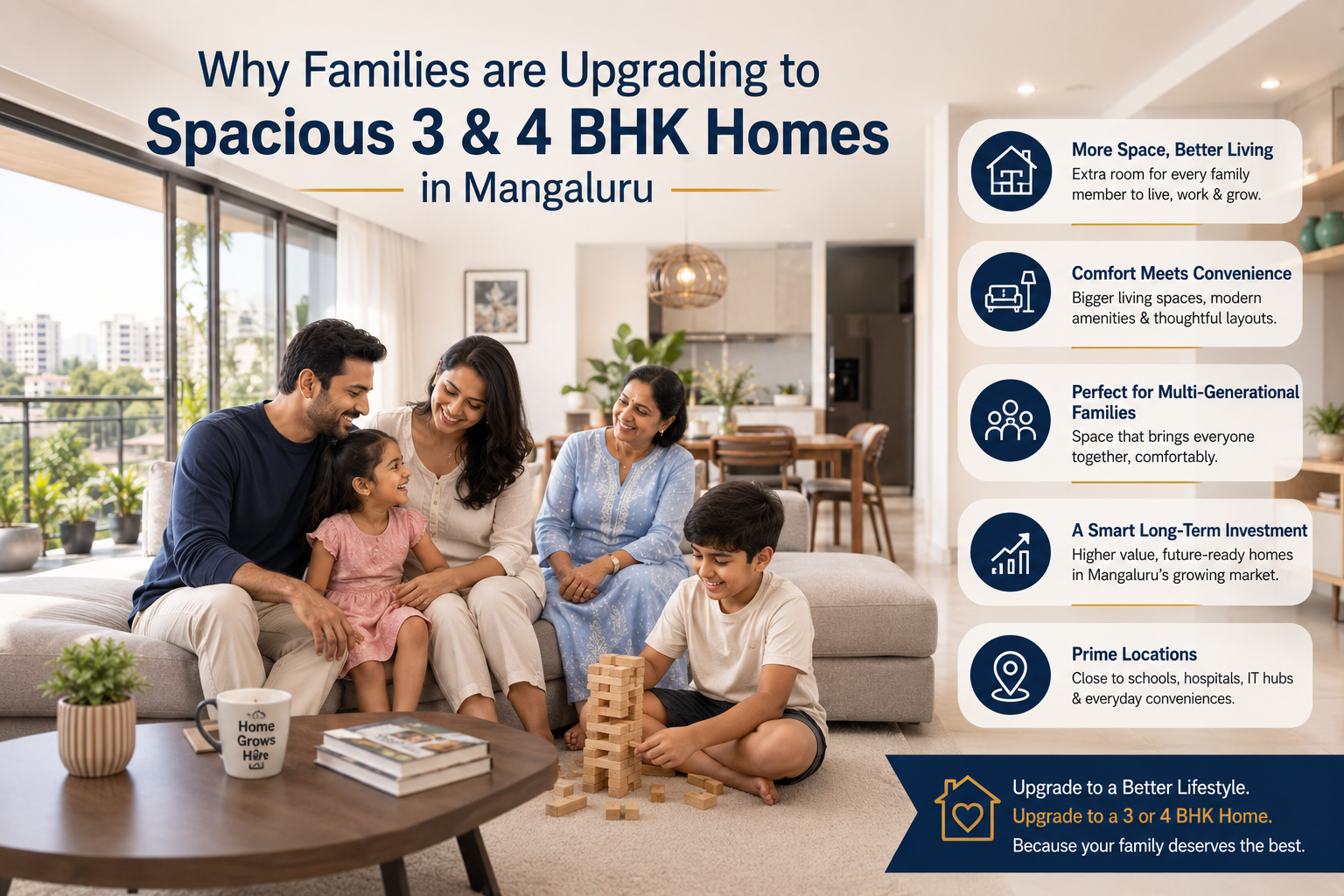 Why Families Are Upgrading to Spacious 3 & 4 BHK Homes in Mangaluru