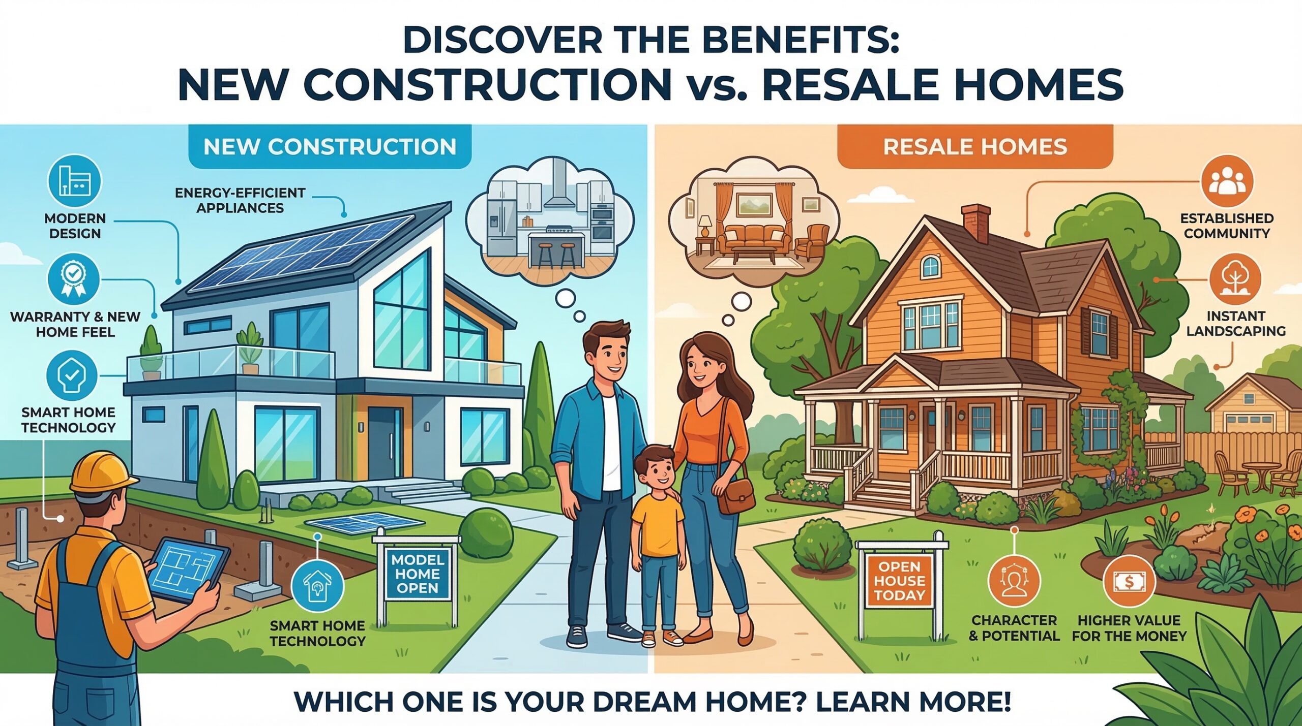 Discover the Benefits of New Construction vs. Resale Homes