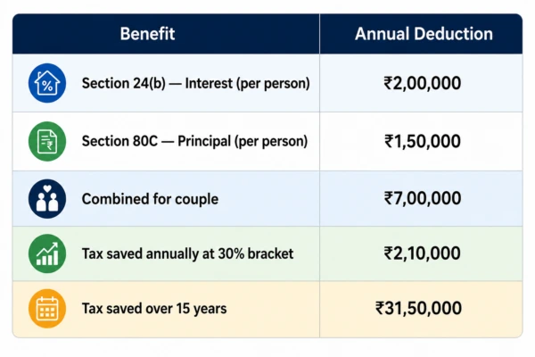 Graphic representation of Section 54 capital gains tax exemption when reinvesting real estate profits into new housing.